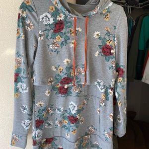Latched Mama Nursing Floral Hoodie
